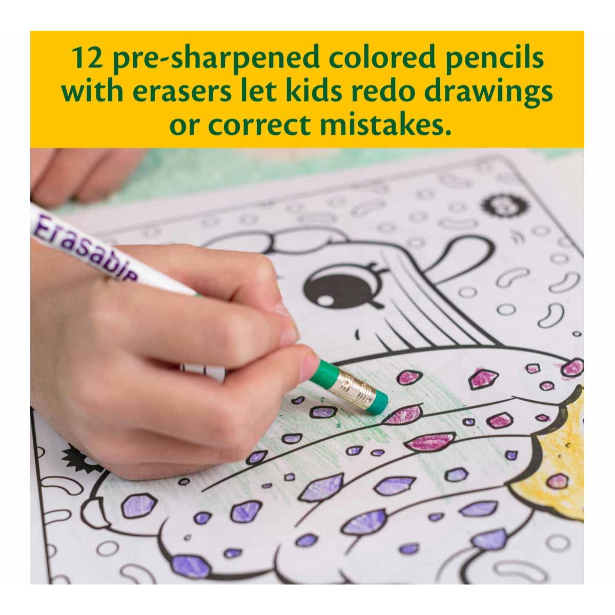 كرايولا أقلام تلوين قابلة للمسح للجنسين، 5-7 سنوات، مجموعة من 12