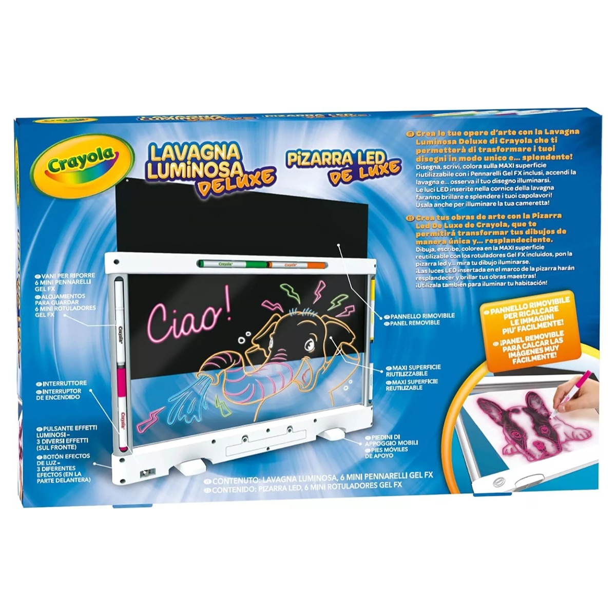Crayola Erasable Magic Board with LED Lights Unisex, 5-7 Years