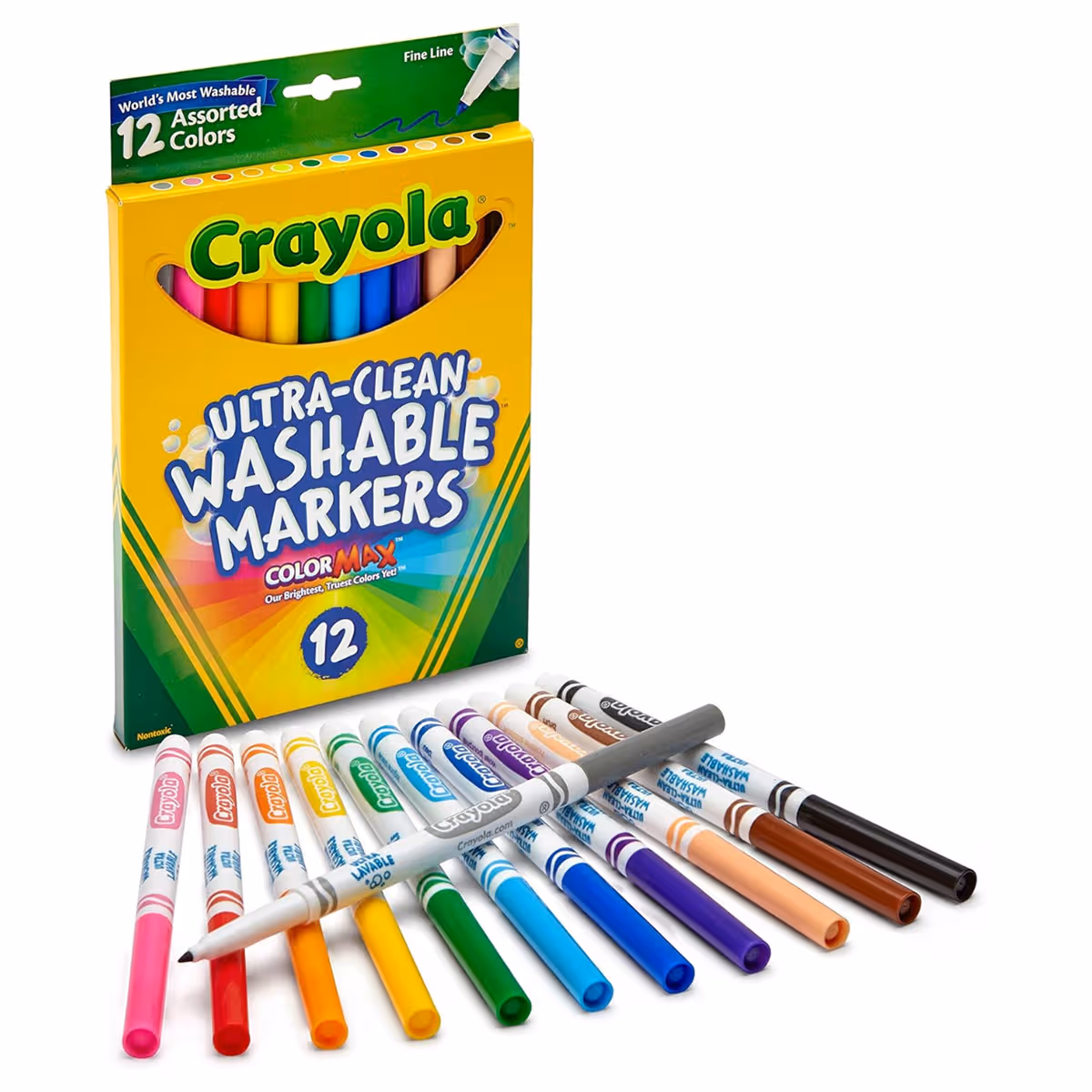 Crayola Fine Point Washable Markers Unisex, Pack of 12