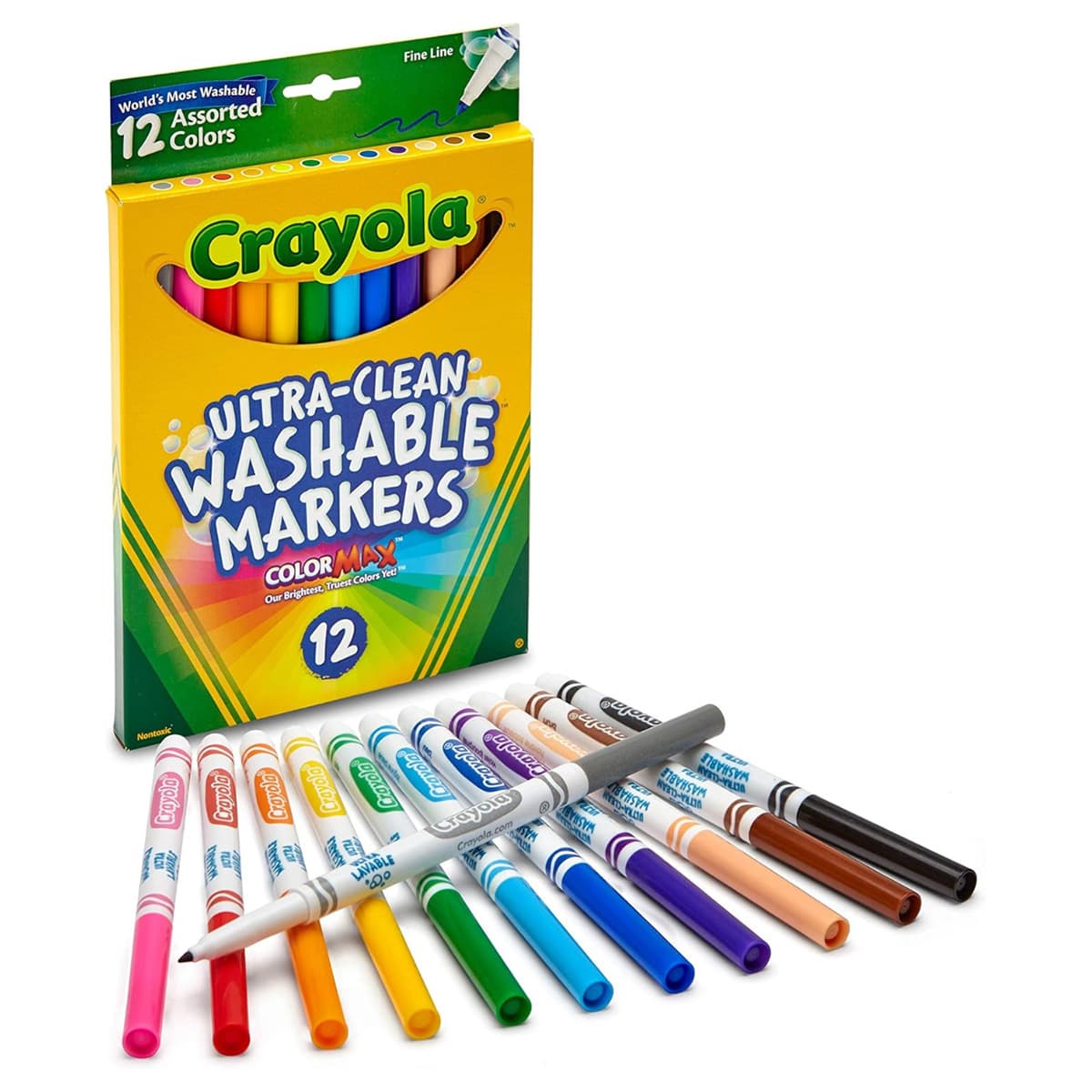 Crayola Fine Point Washable Markers Unisex, Pack of 12
