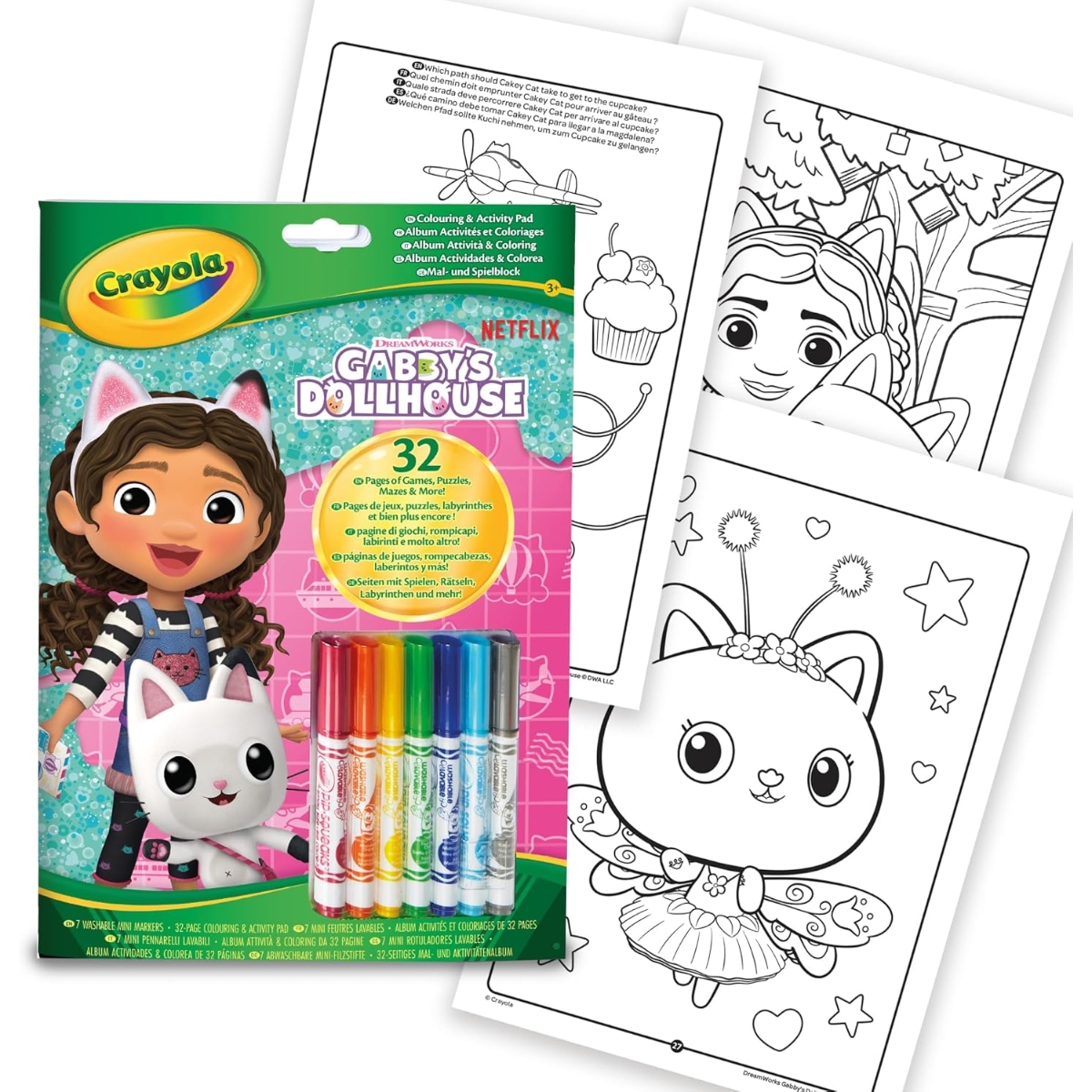 Crayola Gabby Color & Activity Pad Art Kit Unisex, 3-4 Years