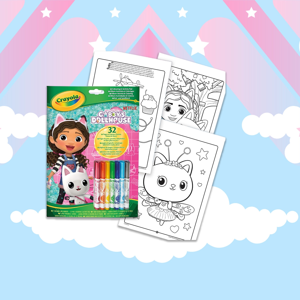 Crayola Gabby Color & Activity Pad Art Kit Unisex, 3-4 Years