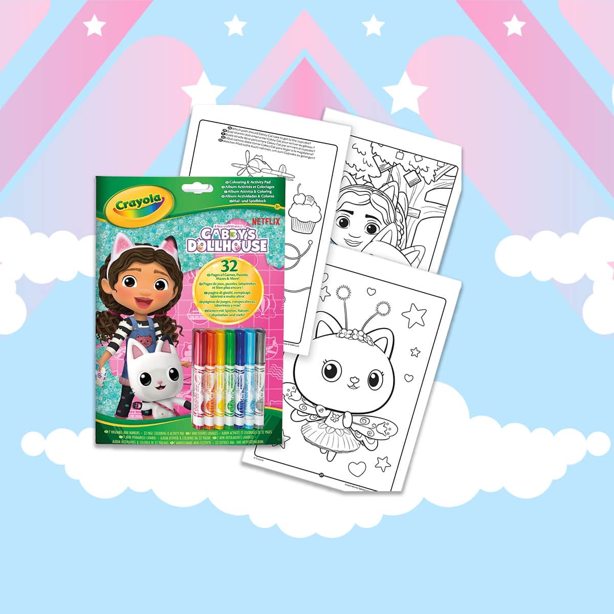 Crayola Gabby Color & Activity Pad Art Kit Unisex, 3-4 Years
