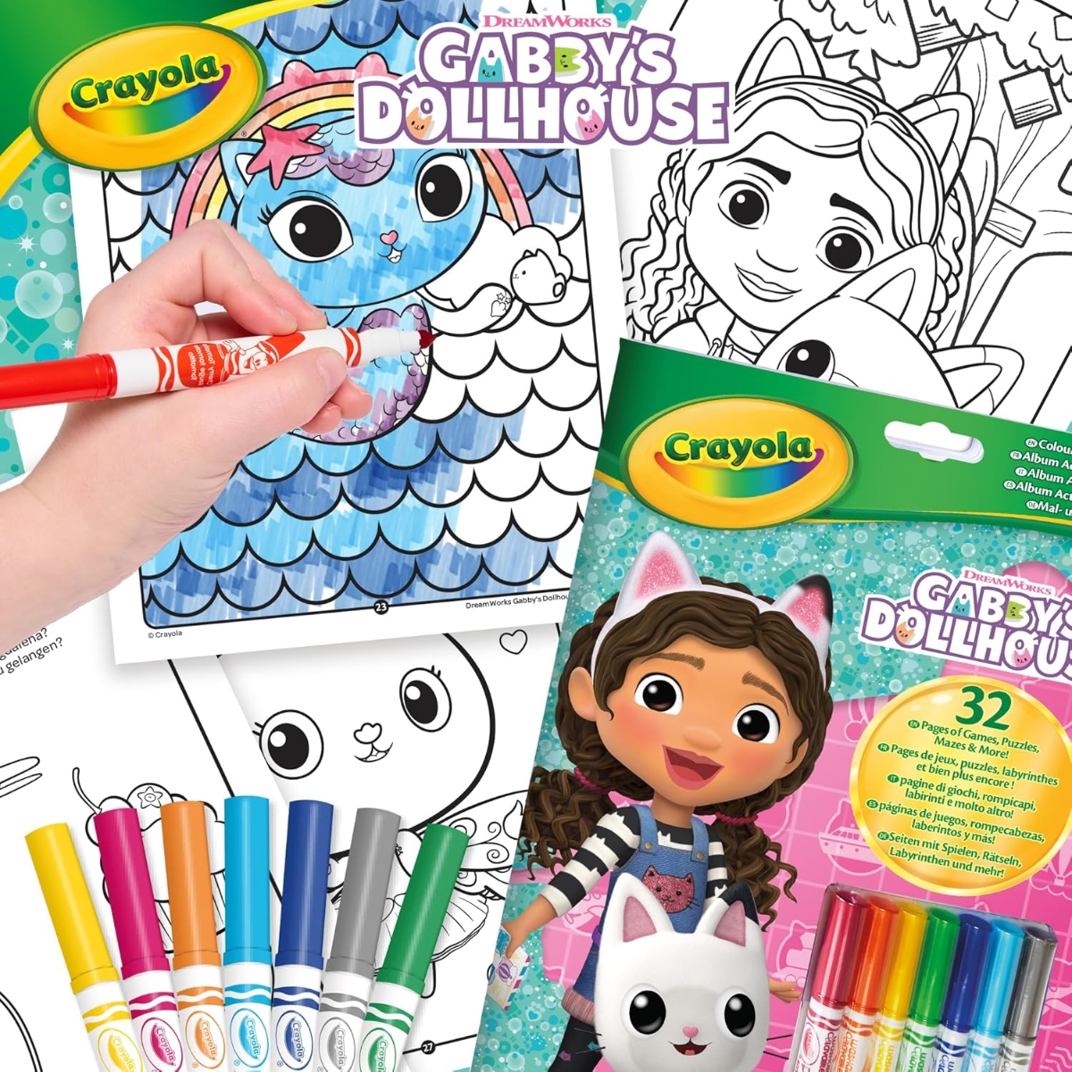 Crayola Gabby Color & Activity Pad Art Kit Unisex, 3-4 Years