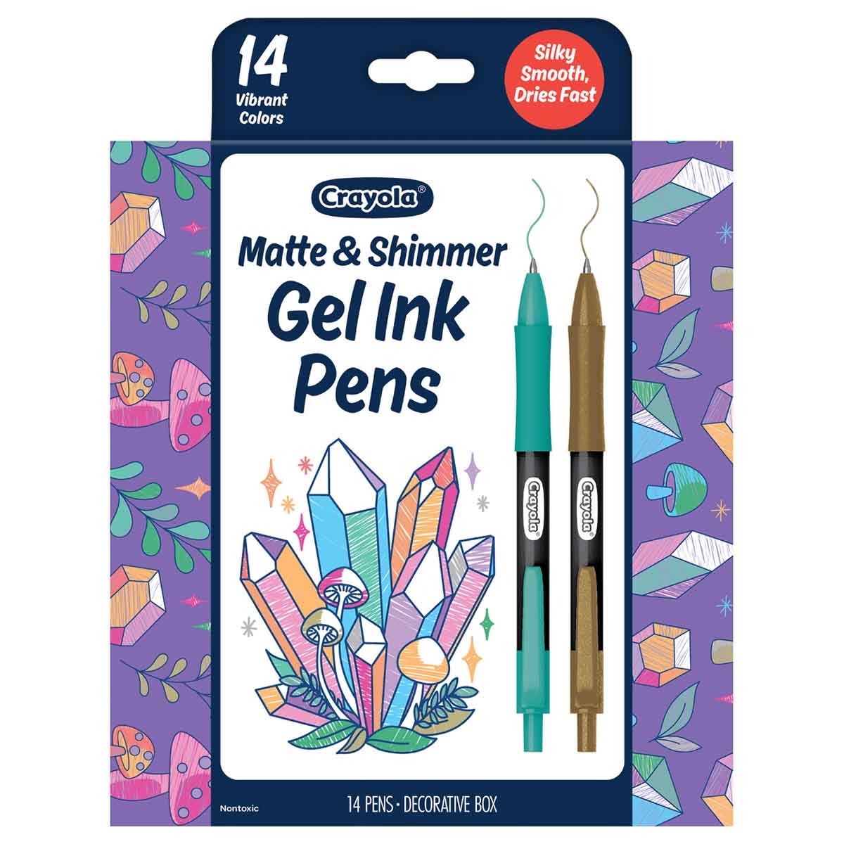 كرايولا مجموعة اقلام جل انك مات ولامع، للجنسين، 8-10 سنوات