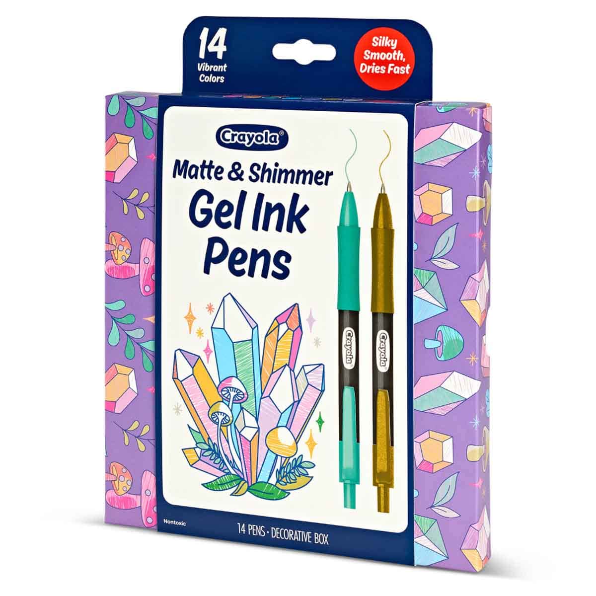 Crayola Gel Ink Matte & Shimmer Pen Marker Set Unisex, 8-10 Years