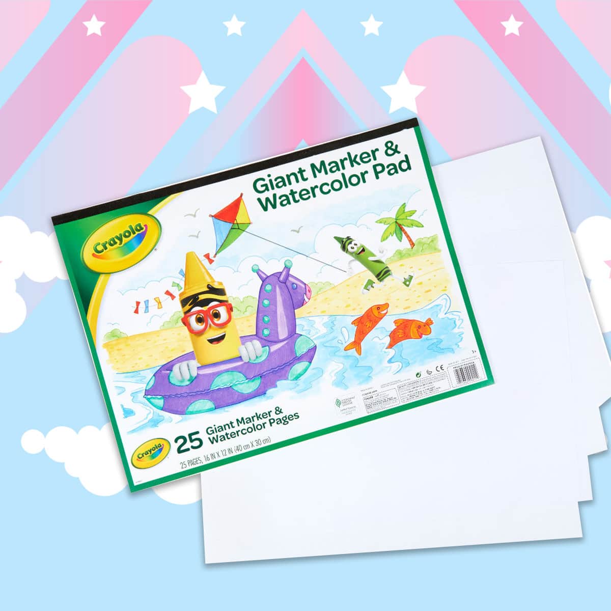 Crayola Giant Marker & Watercolour Pad Unisex, 3-4 Years