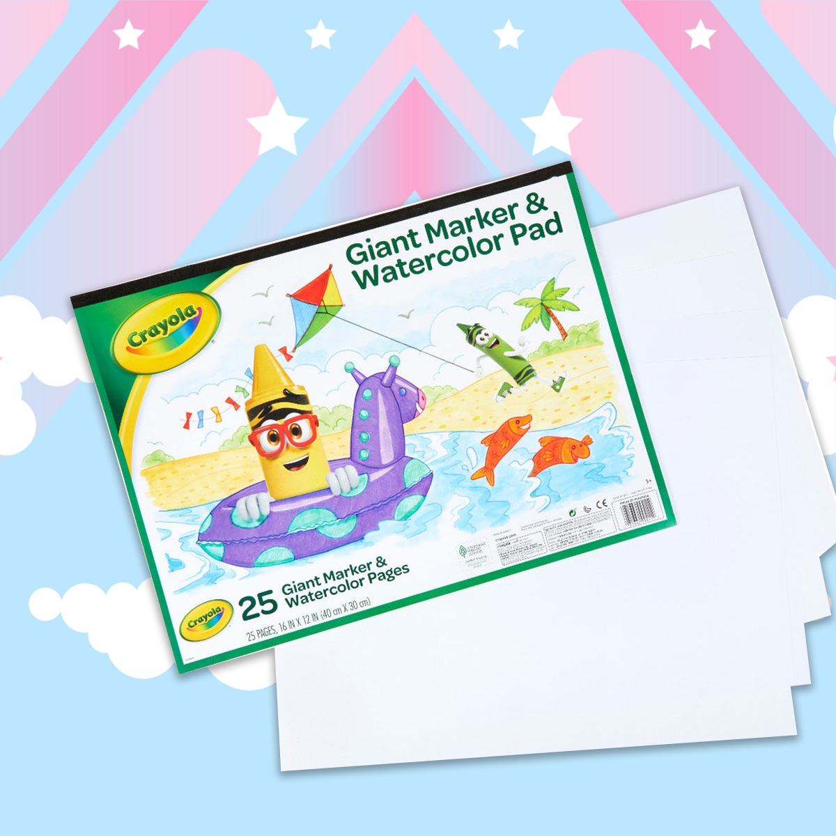 Crayola Giant Marker & Watercolour Pad Unisex, 3-4 Years