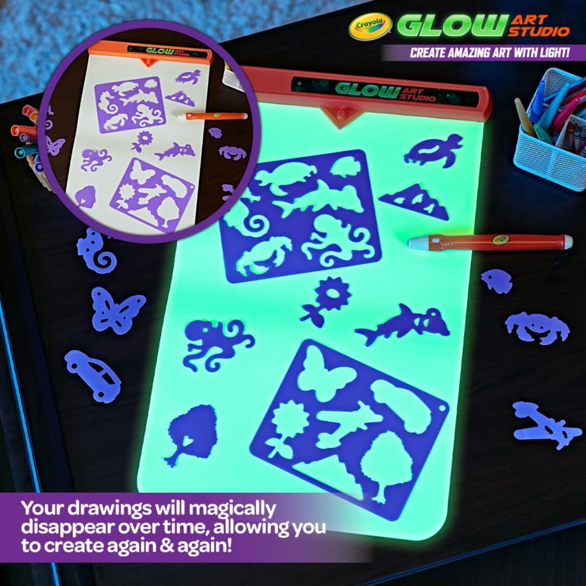 Crayola Glow in the Dark Canvas Unisex, 5-7 Years