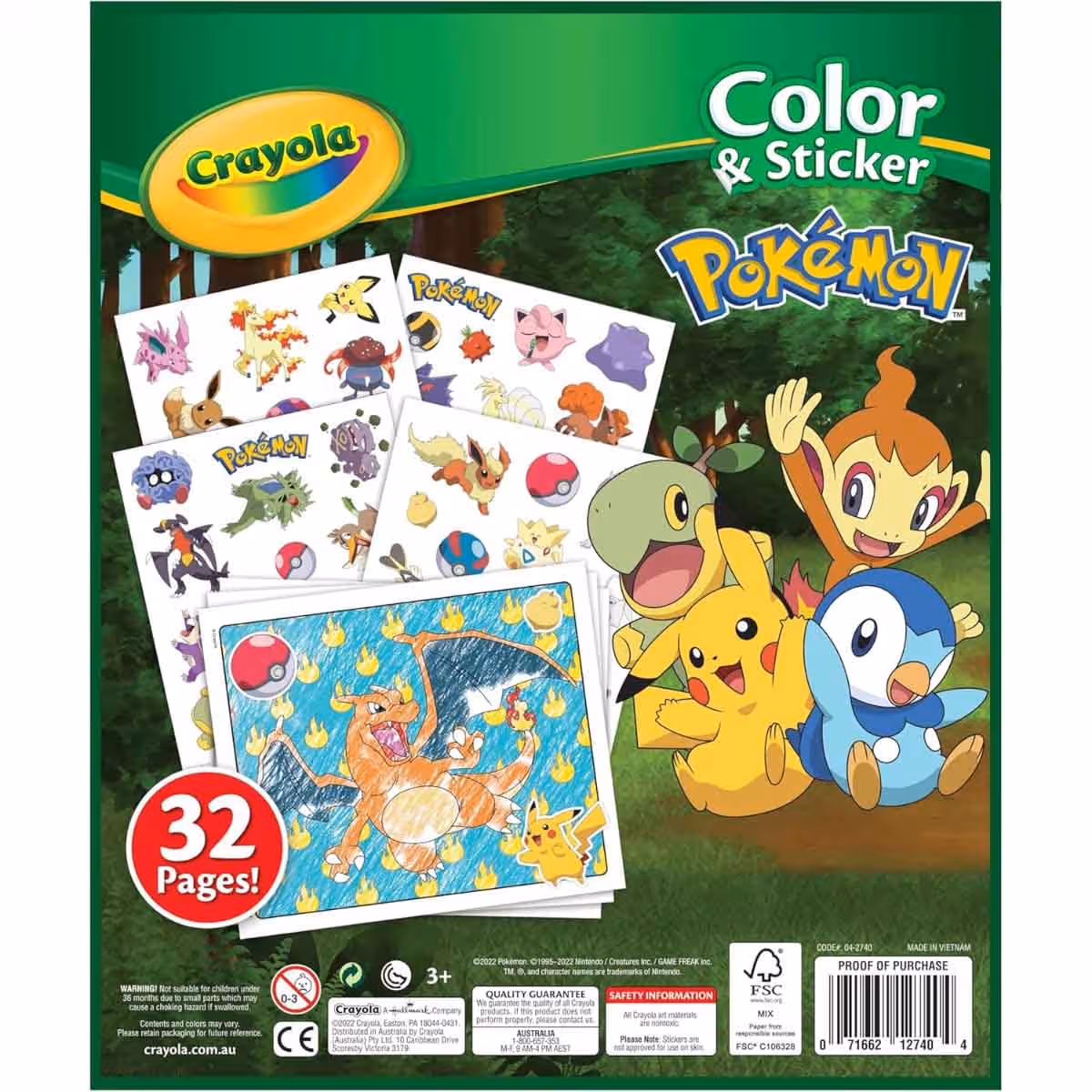 Crayola Large & Ultra-Clean Crayons with Sticker Book & Art Case Bundle Pack Unisex, 3-4 Years