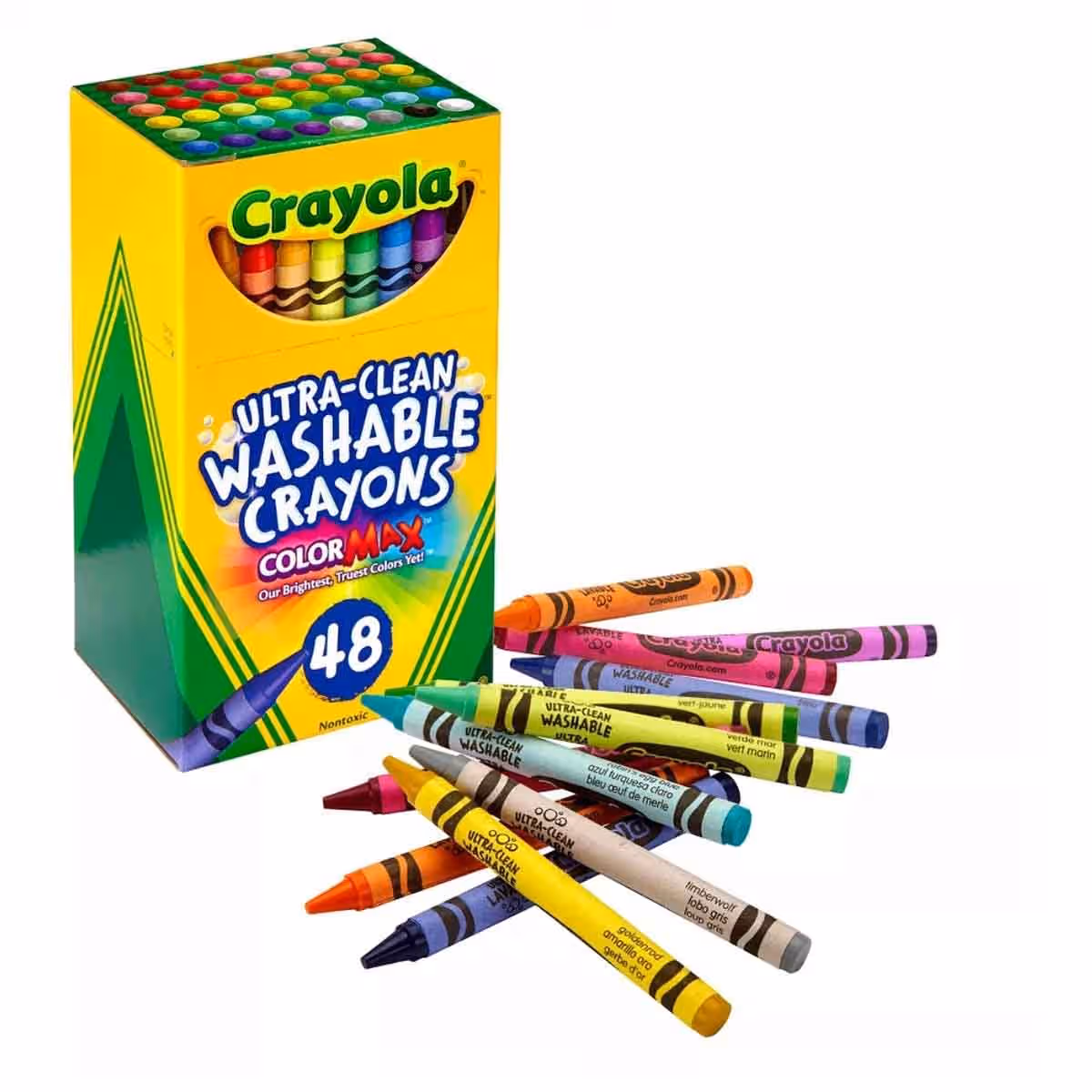 Crayola Large & Ultra-Clean Crayons with Sticker Book & Art Case Bundle Pack Unisex, 3-4 Years