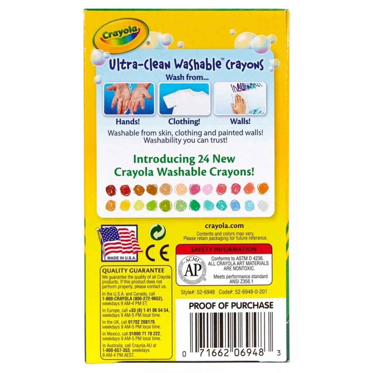 Crayola Large & Ultra-Clean Crayons with Sticker Book & Art Case Bundle Pack Unisex, 3-4 Years