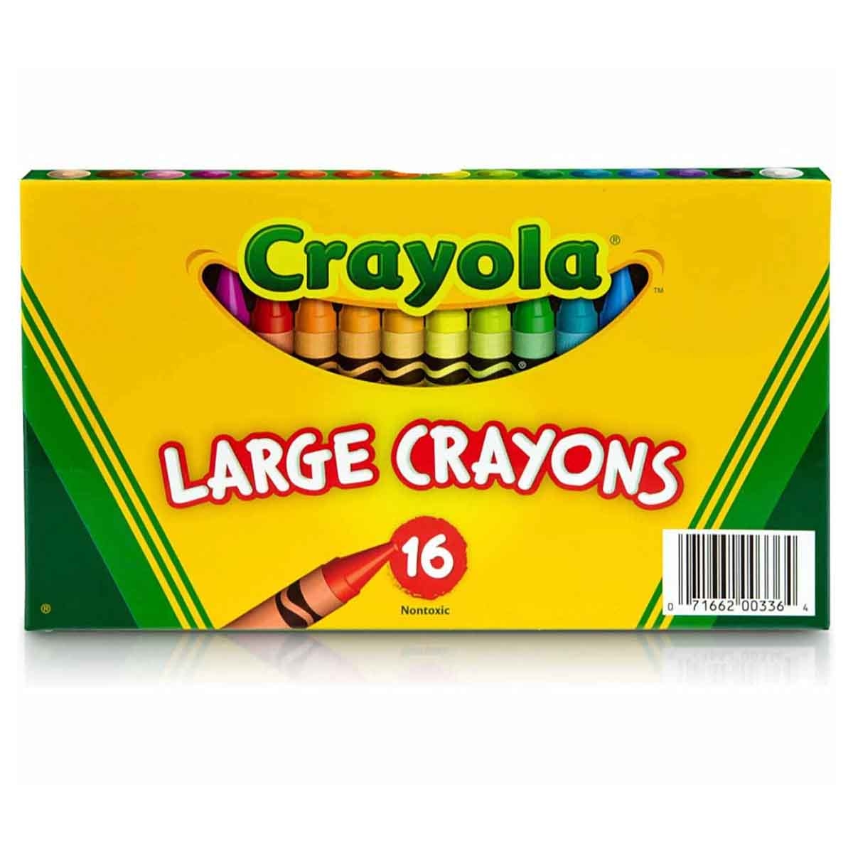 Crayola Large & Ultra-Clean Crayons with Sticker Book & Art Case Bundle Pack Unisex, 3-4 Years