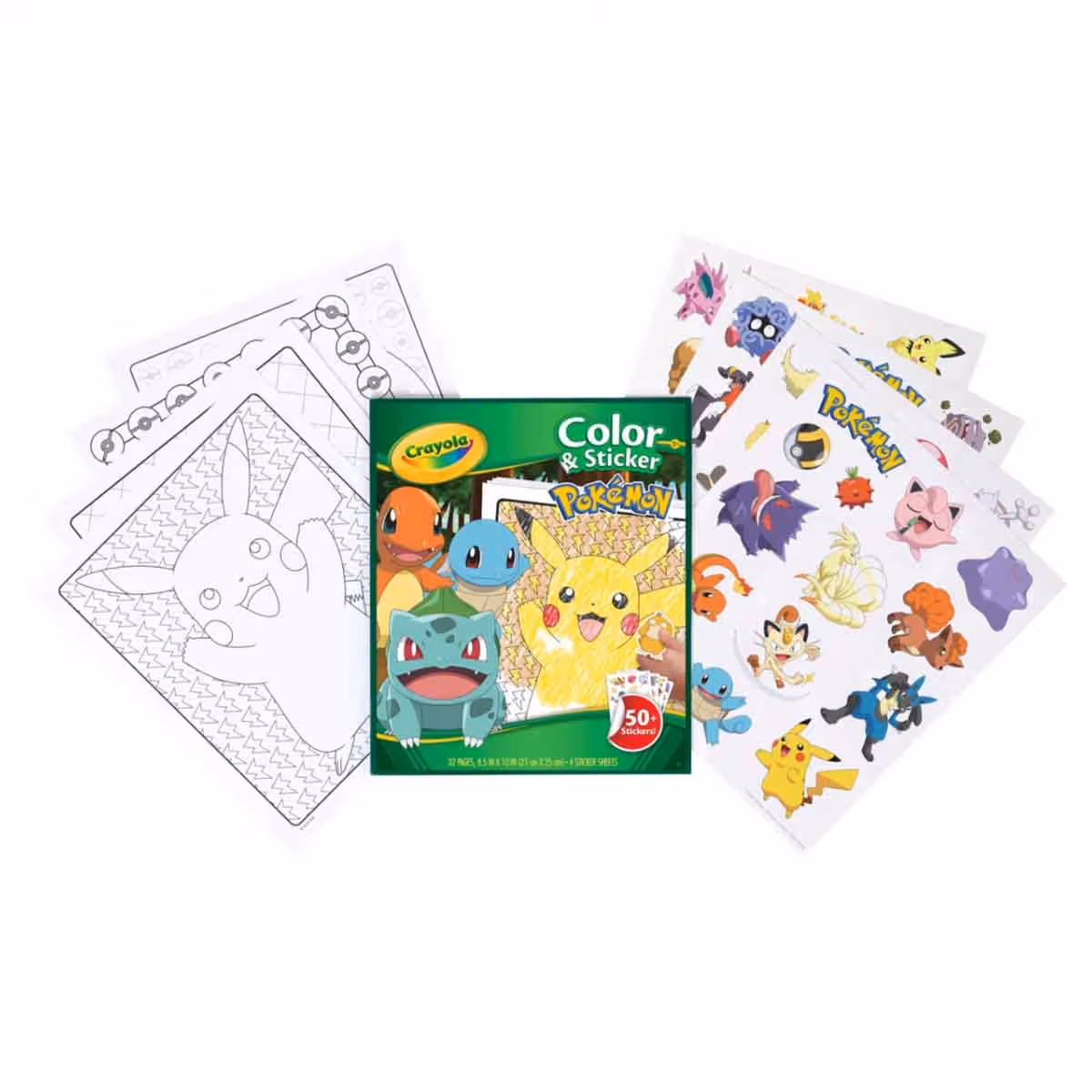 Crayola Large & Ultra-Clean Crayons with Sticker Book & Art Case Bundle Pack Unisex, 3-4 Years