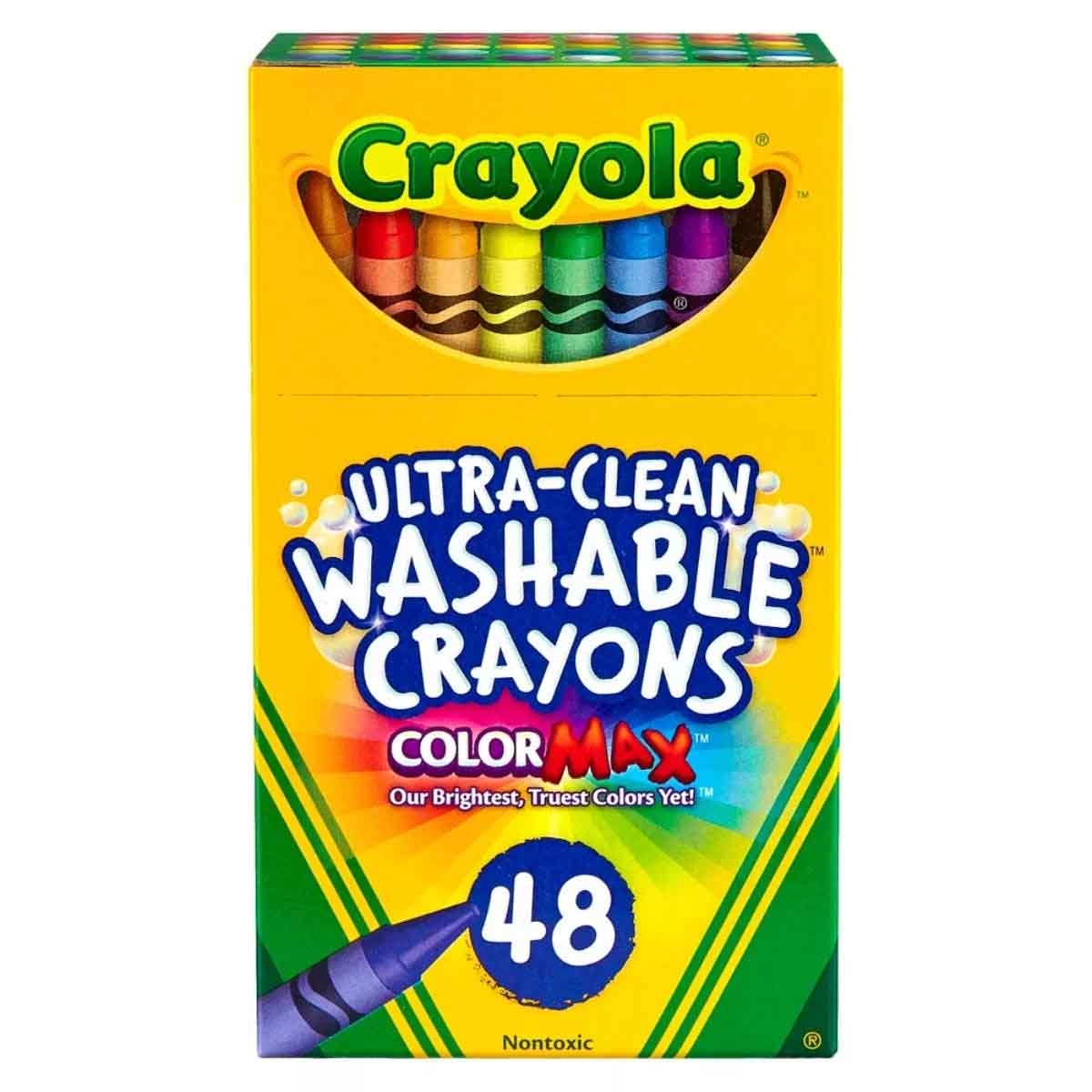 Crayola Large & Ultra-Clean Crayons with Sticker Book & Art Case Bundle Pack Unisex, 3-4 Years