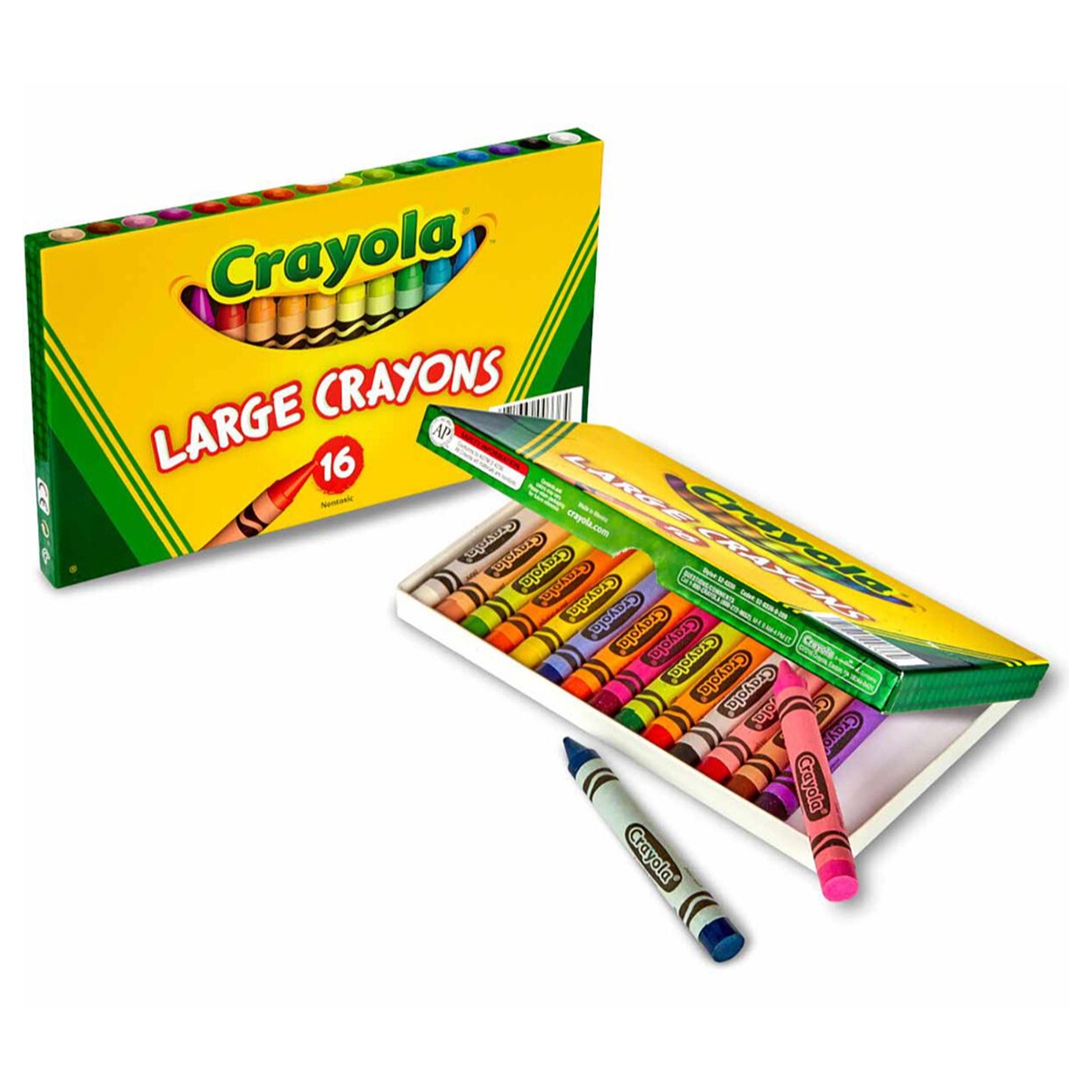 Crayola Large Crayons in Lift Lid Box Unisex, 3-4 Years, Pack of 16