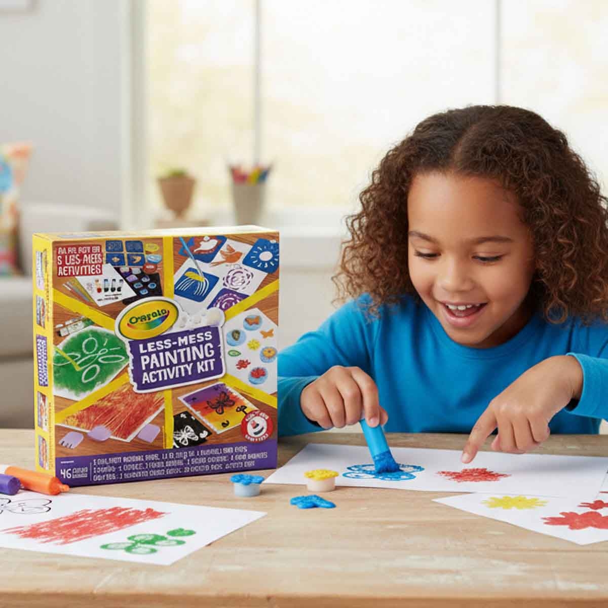 Crayola Less Mess Painting Activity Kit Unisex, 5-7 Years