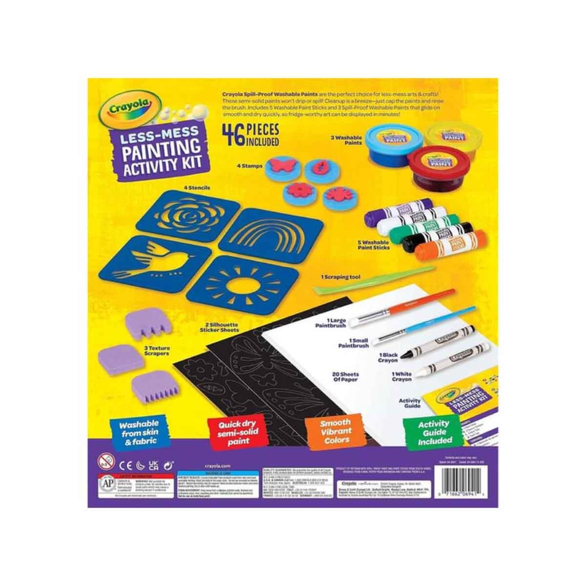 Crayola Less Mess Painting Activity Kit Unisex, 5-7 Years