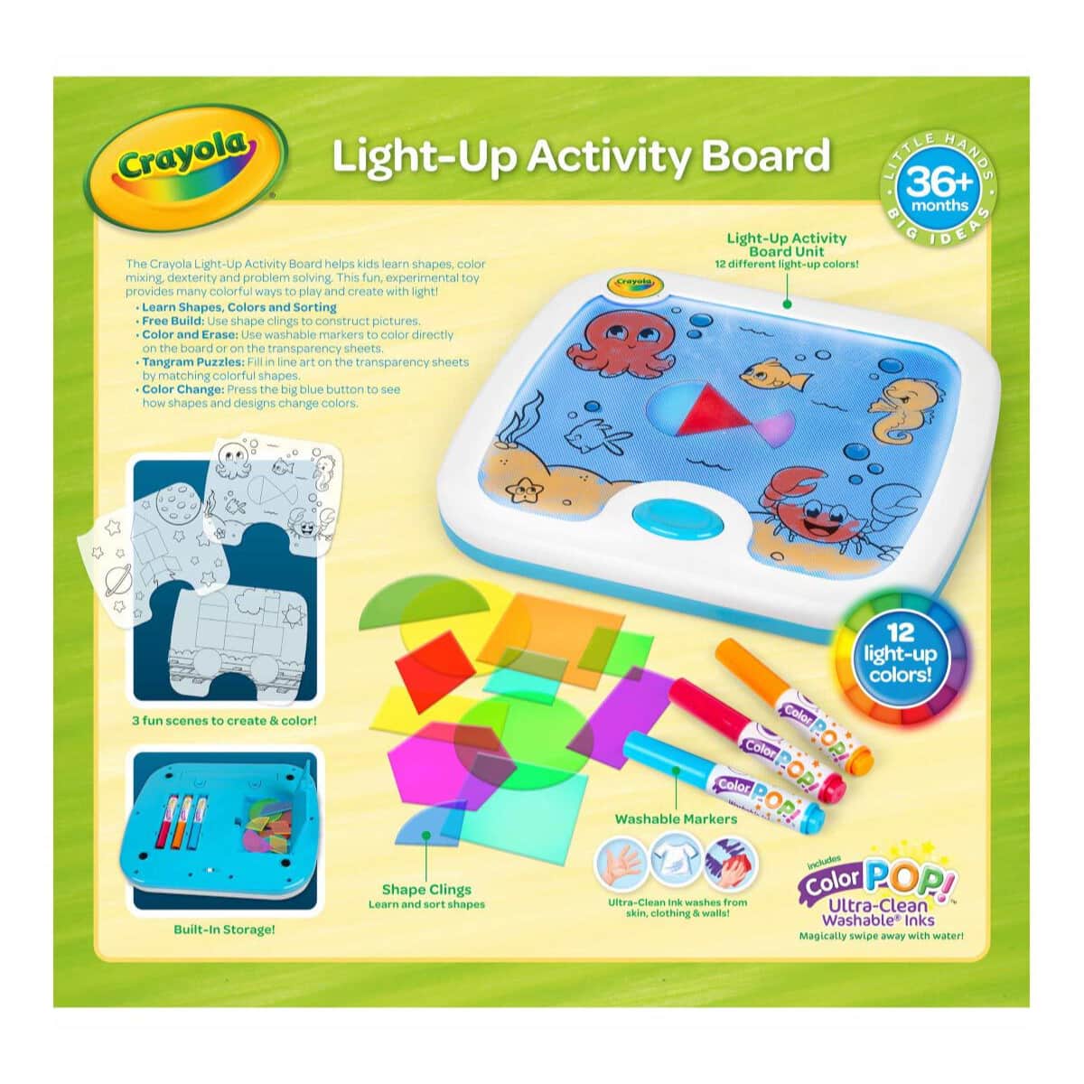 Crayola Light-Up Activity Board Unisex, 3-4 Years, Pack of 6
