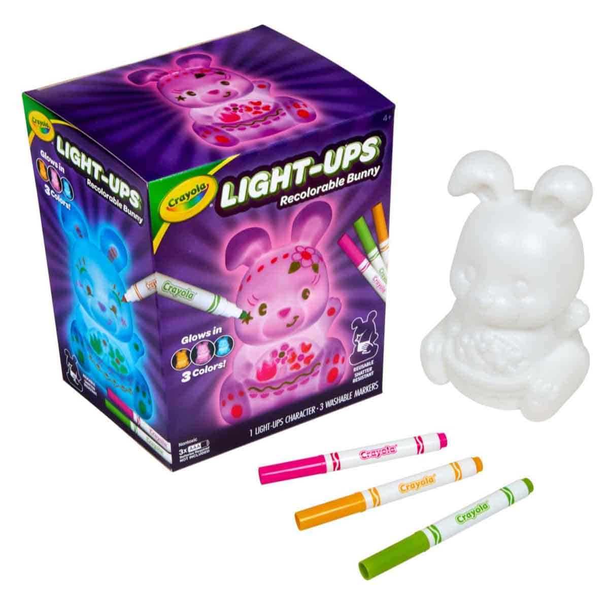 Crayola Light Ups - Glow in The Dark Bunny Playset Unisex, 5-7 Years