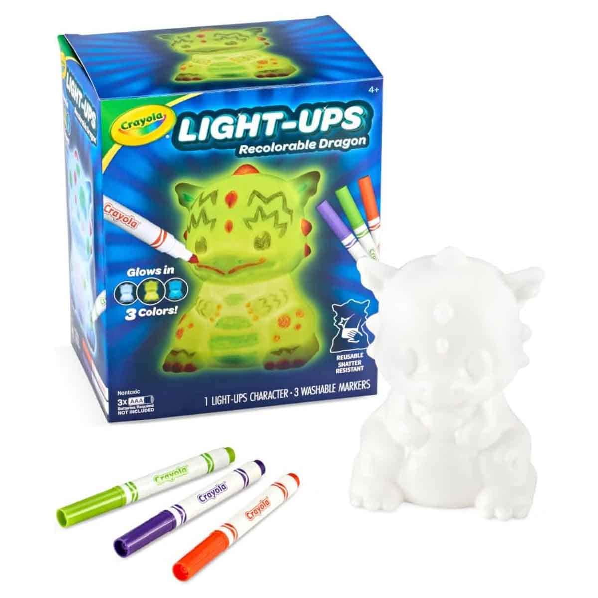 Crayola Light Ups - Glow in The Dark Dragon Playset Unisex, 5-7 Years