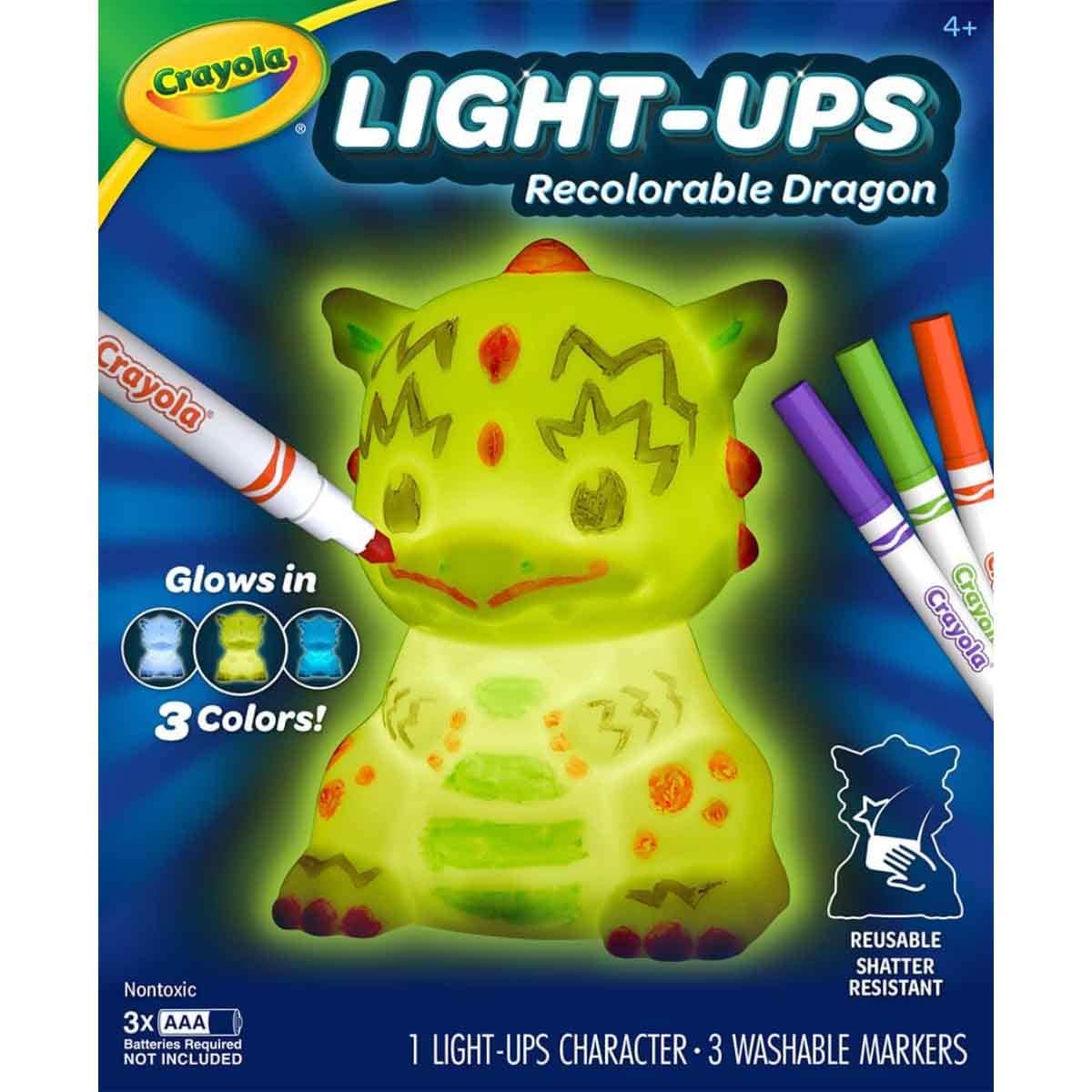 Crayola Light Ups - Glow in The Dark Dragon Playset Unisex, 5-7 Years