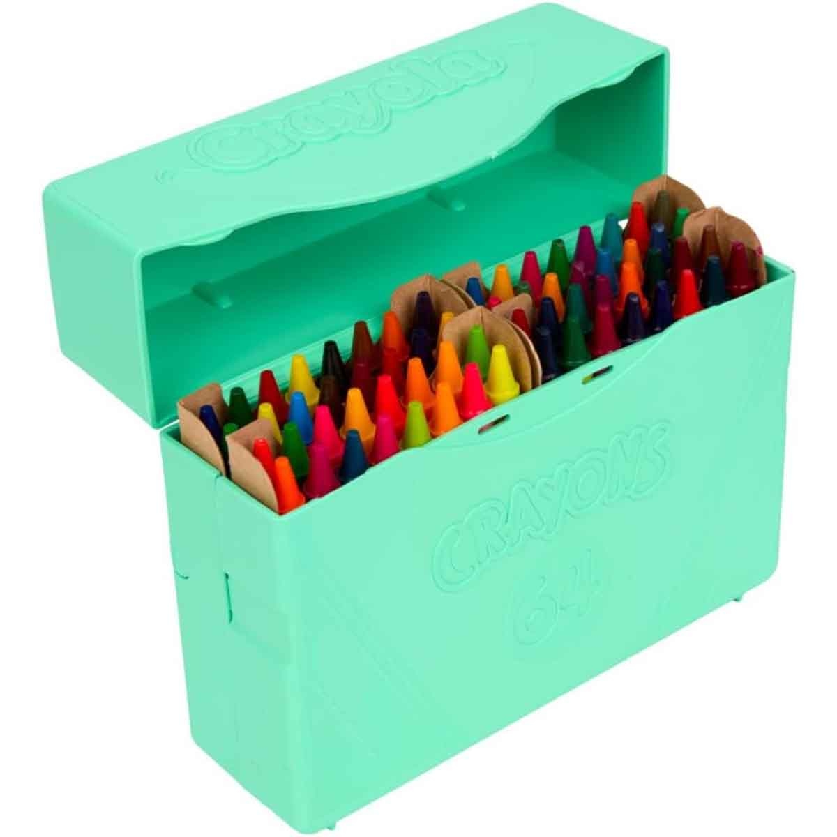 كرايولا شمع تلوين اصدار محدود 8 الوان متوقفة مع علبة بلاستيك، للجنسين، 3-4 سنوات، مجموعة 64