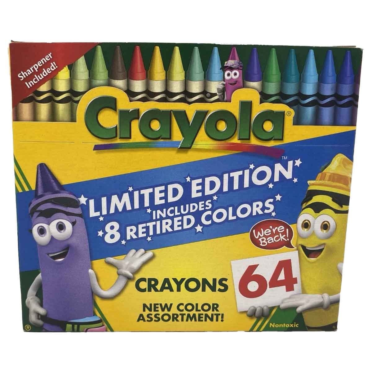 Crayola Limited Edition 8 Retired Colors Crayons Unisex, 3-4 Years, Pack of 64