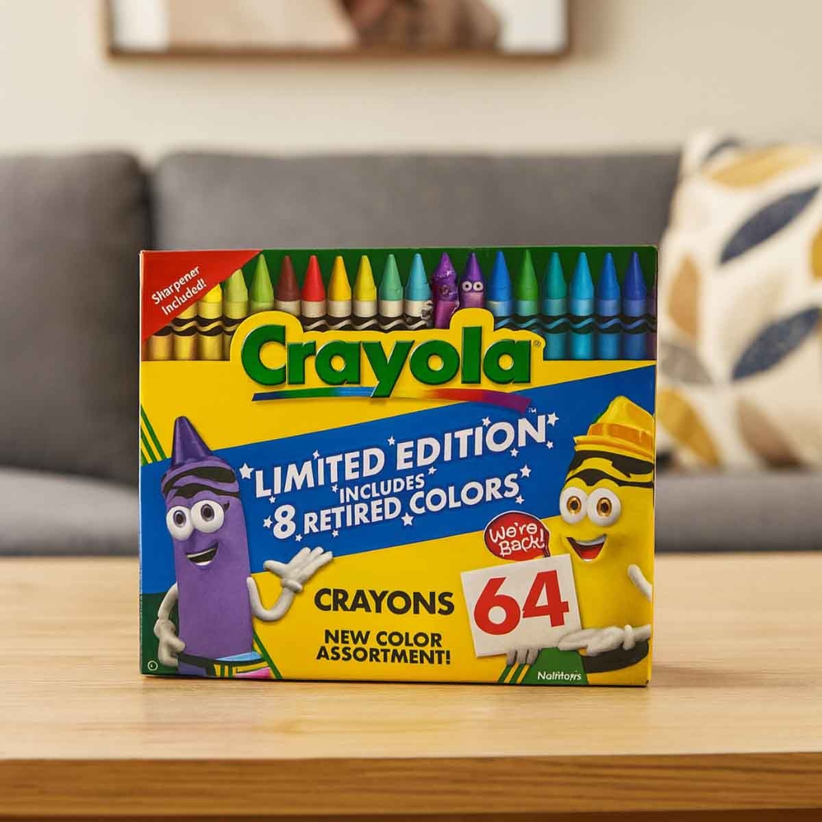 Crayola Limited Edition 8 Retired Colors Crayons Unisex, 3-4 Years, Pack of 64