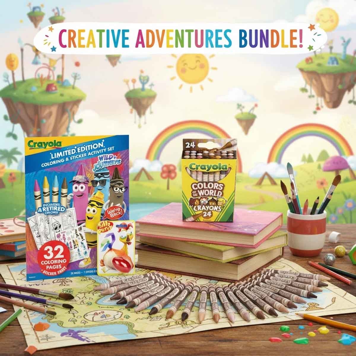 Crayola Limited Edition Activity Set with Original Silly Putty & Crayons Bundle Pack Unisex, 3-4 Years