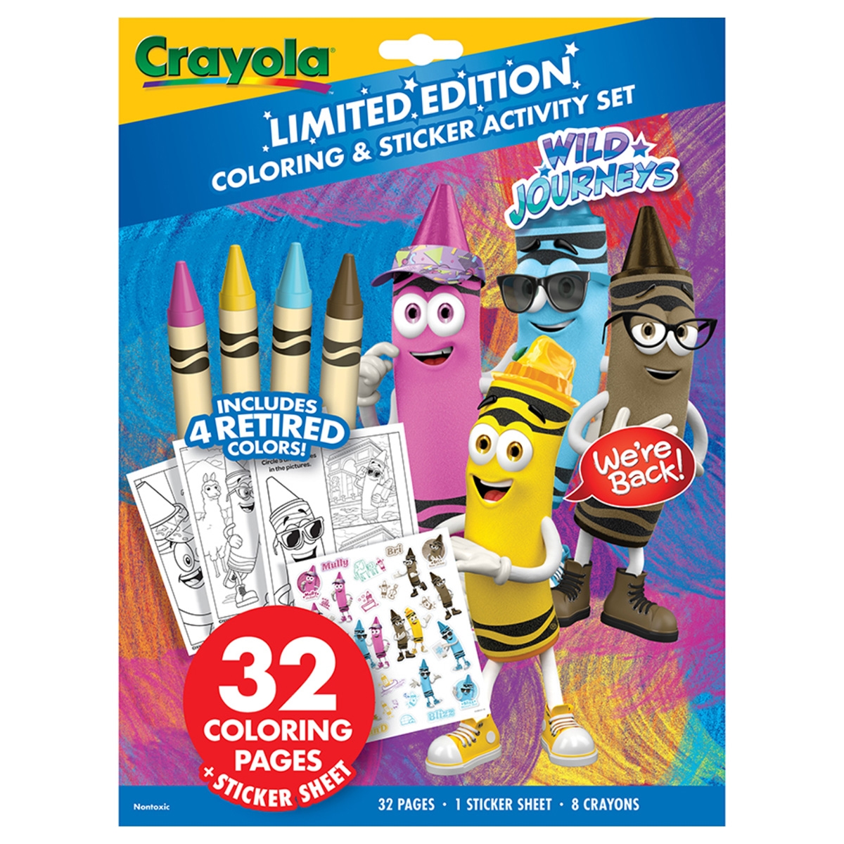 كرايولا مجموعة تلوين وملصقات إصدار محدود، للجنسين، من عمر 3 إلى 4 سنوات