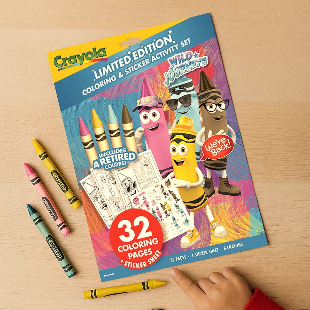 كرايولا مجموعة تلوين وملصقات إصدار محدود، للجنسين، من عمر 3 إلى 4 سنوات