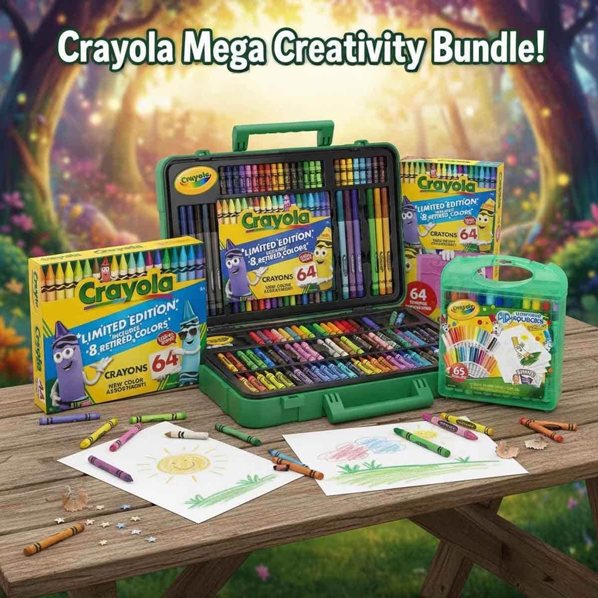 Crayola Limited Edition Crayons with Imagination Art Set & Drawing Set Bundle Pack Unisex, 5-7 Years