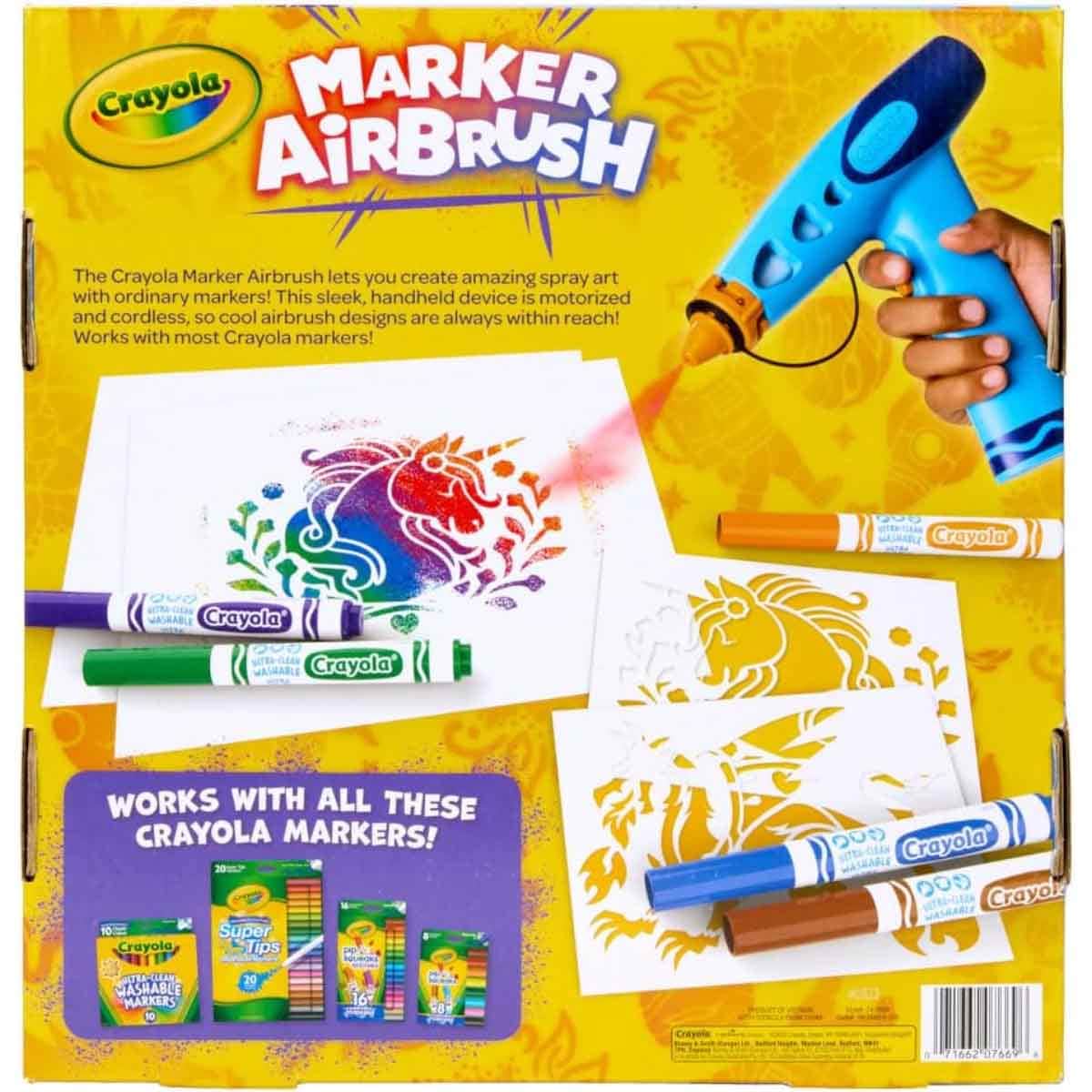 Crayola Marker Airbrush Spray Art Kit Unisex, 5-7 Years