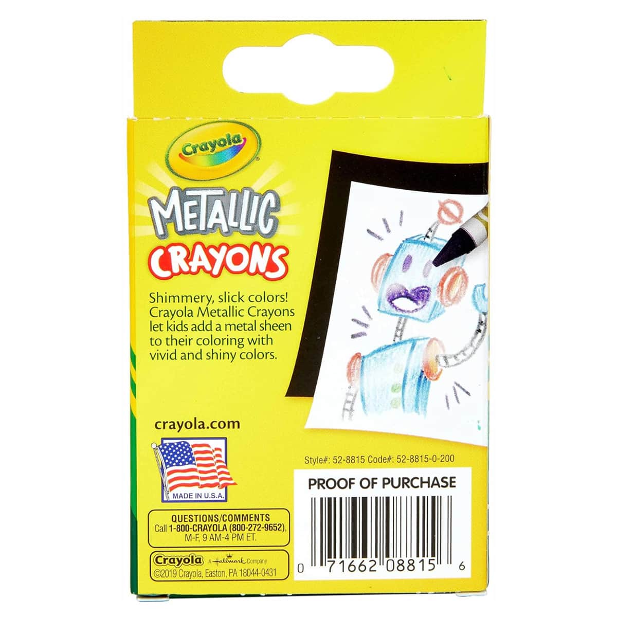 Crayola CRA5288150000 Metallic Crayons Unisex, 3-4 Years, Pack of 24