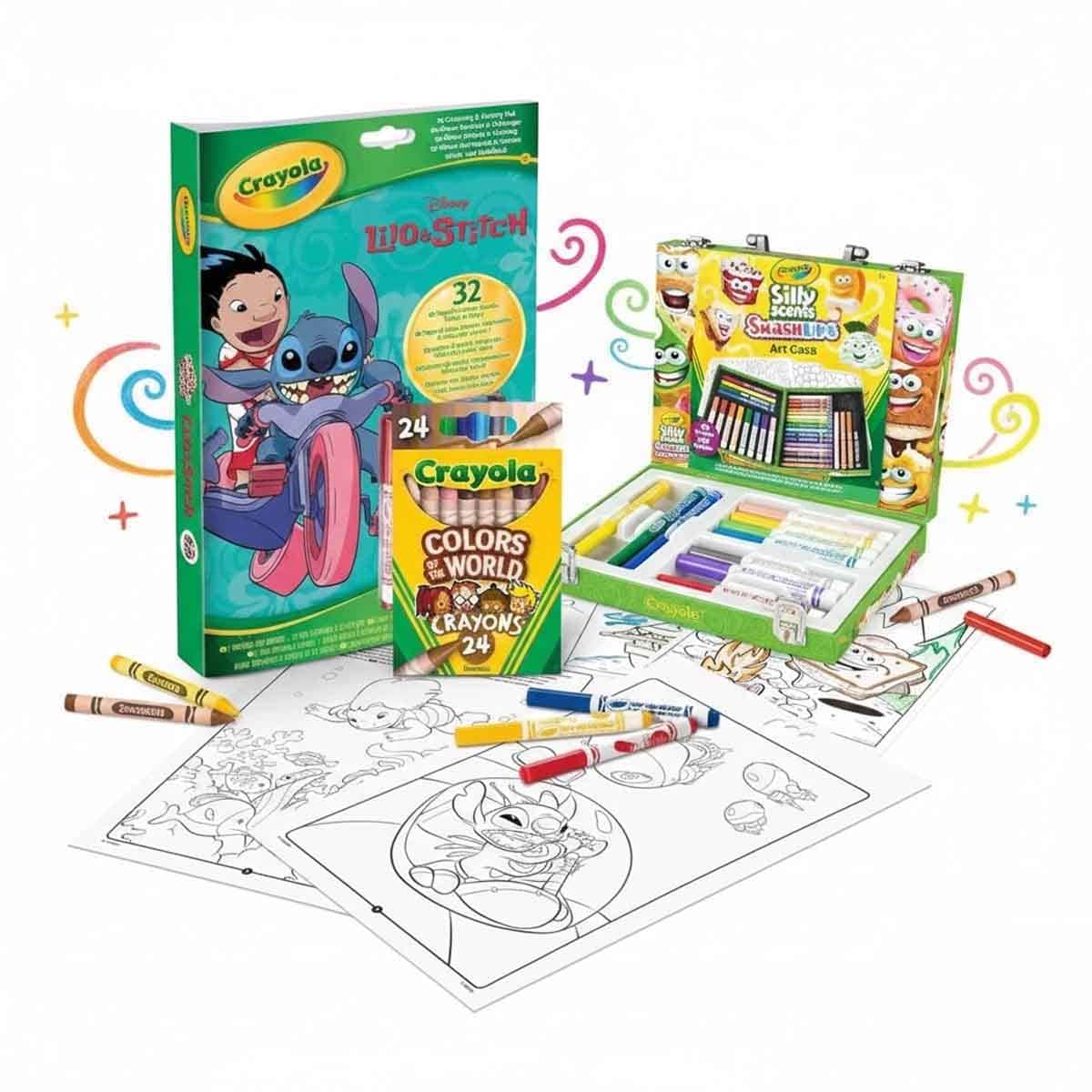 Crayola Mini Art Case with Coloring & Activity Set & Crayons Bundle Pack Unisex, 3-4 Years