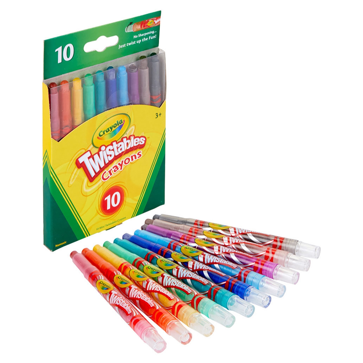 Crayola Mini Twistables Crayons Unisex, 3-4 Years, Pack of 10