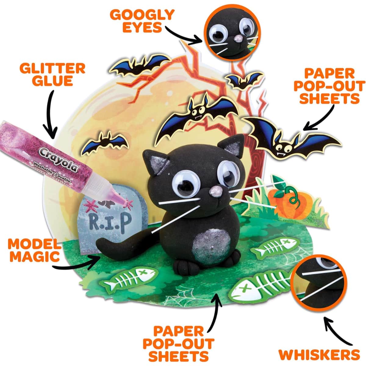 Crayola Model Magic Halloween Craft Kit Unisex, 5-7 Years