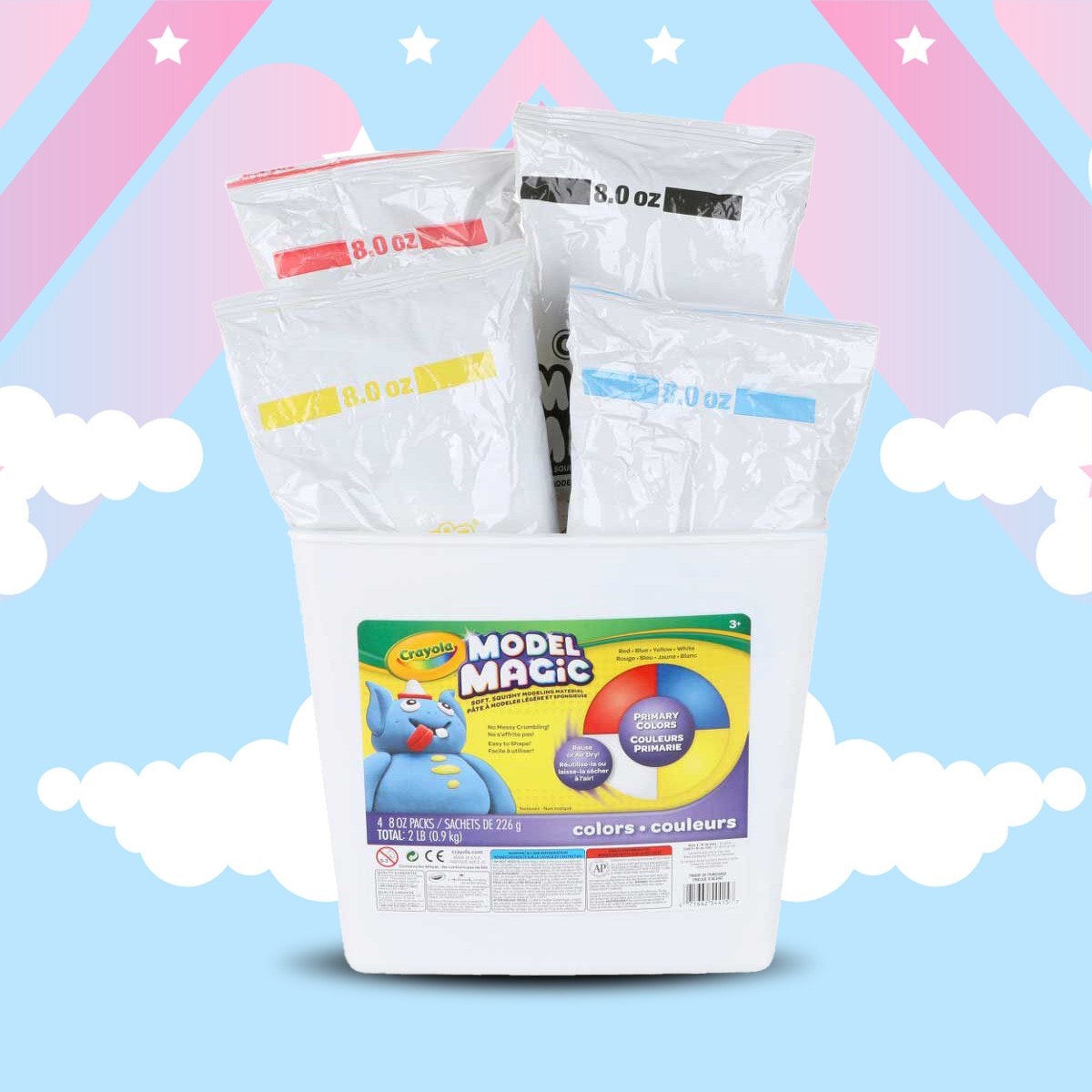 Crayola Model Magic Primary Colors Modeling Compound Unisex, 3-4 Years