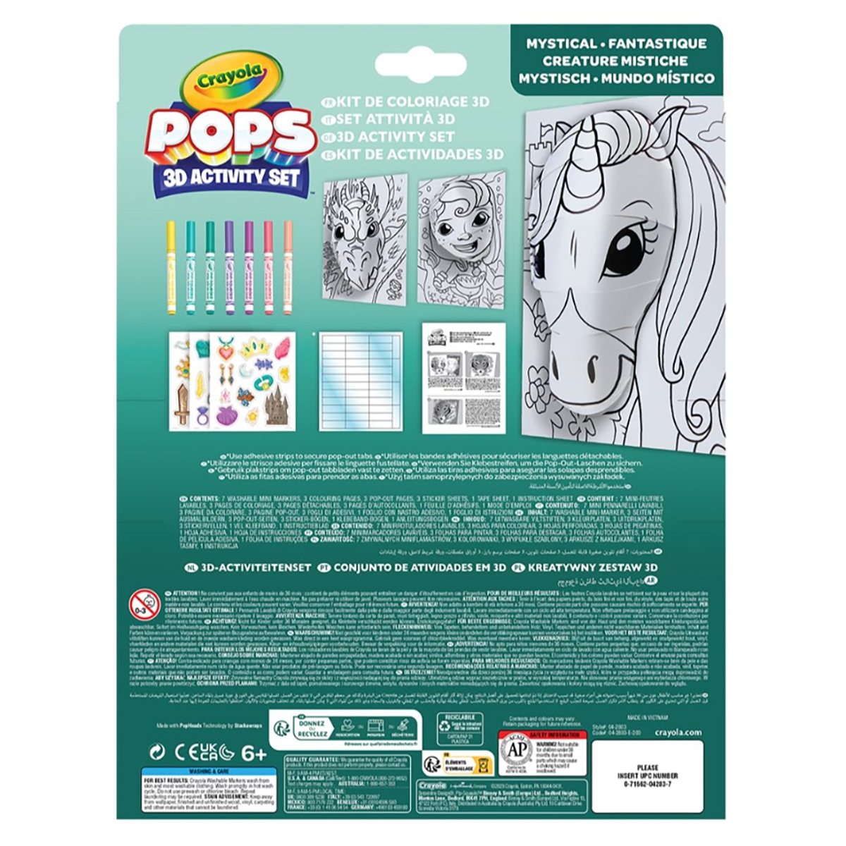 كريولا مجموعة تلوين نشاطات ميستيكال بوبس للجنسين، 3-4 سنوات