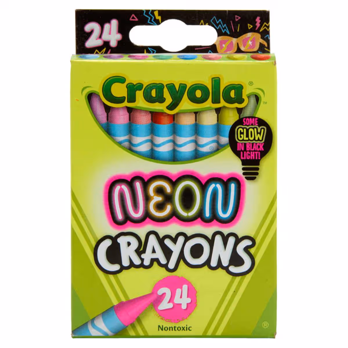 Crayola 5229980000 Neon Crayons Unisex, 3-4 Years, Pack of 24