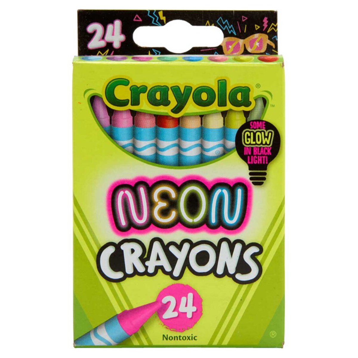 Crayola 5229980000 Neon Crayons Unisex, 3-4 Years, Pack of 24