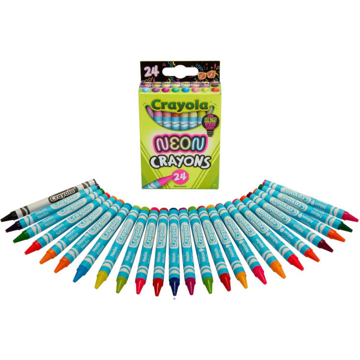 Crayola 5229980000 Neon Crayons Unisex, 3-4 Years, Pack of 24