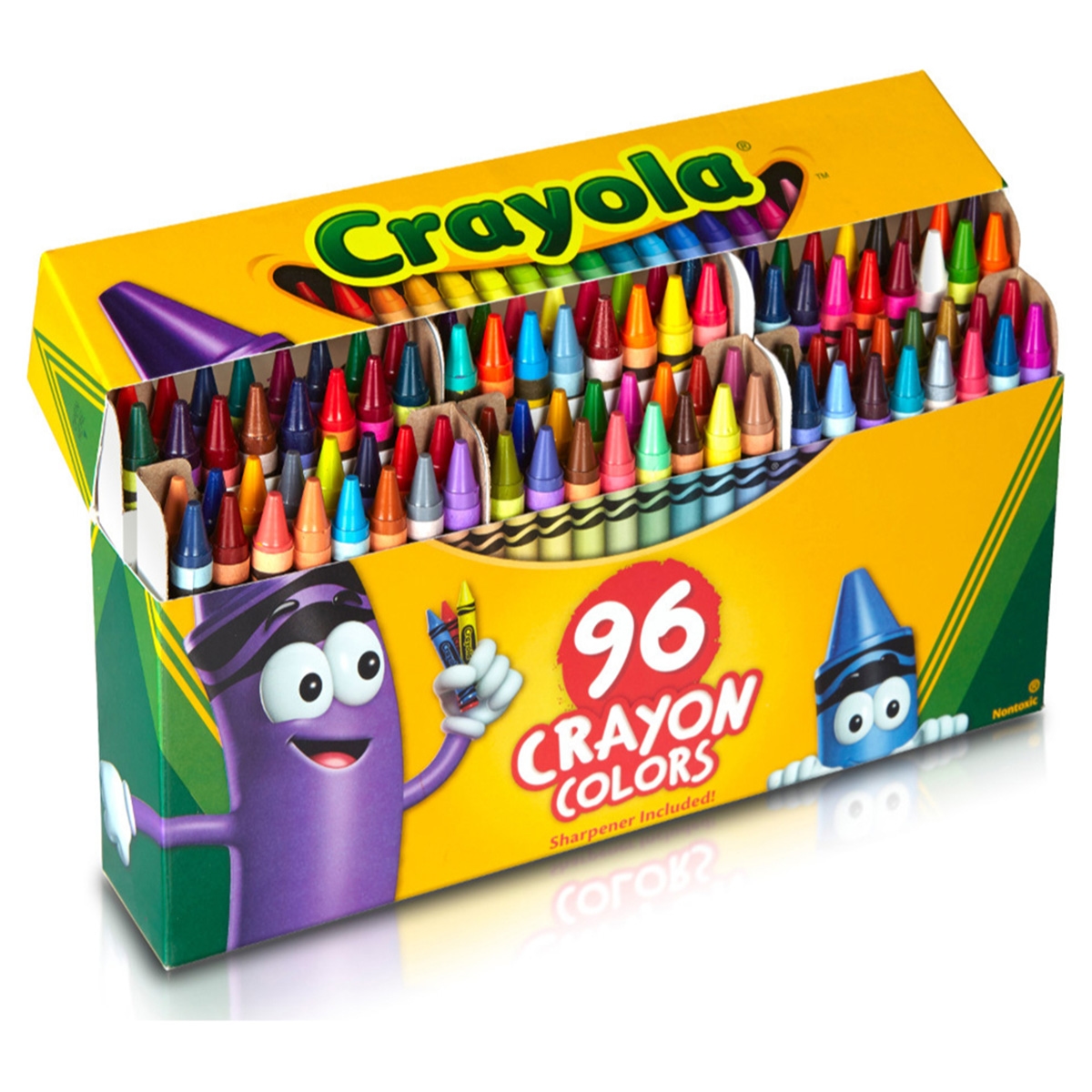 Crayola Non-Peggable Crayon Colors Unisex, 3-4 Years, Pack of 96