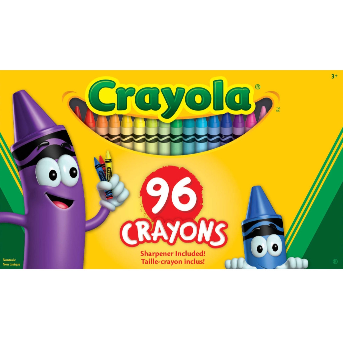 Crayola Non-Peggable Crayon Colors Unisex, 3-4 Years, Pack of 96