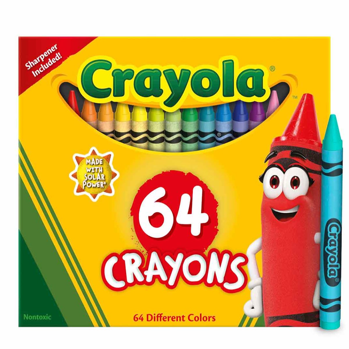 Crayola Non-Peggable Crayons Unisex, 3-4 Years, Pack of 64