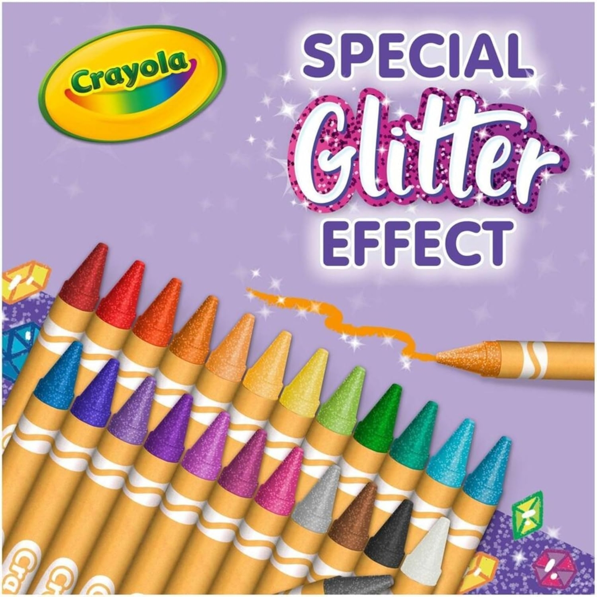Crayola Art with Edge Jungle Animal Colouring Book with Glitter Crayons Combo Pack