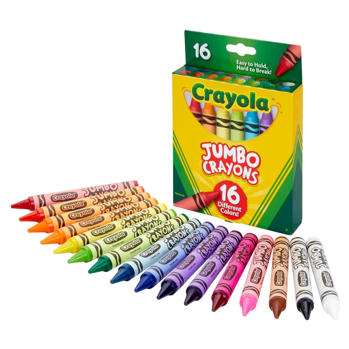 Crayola Non-Toxic Jumbo Crayons Unisex, 3-4 Years, Pack of 16