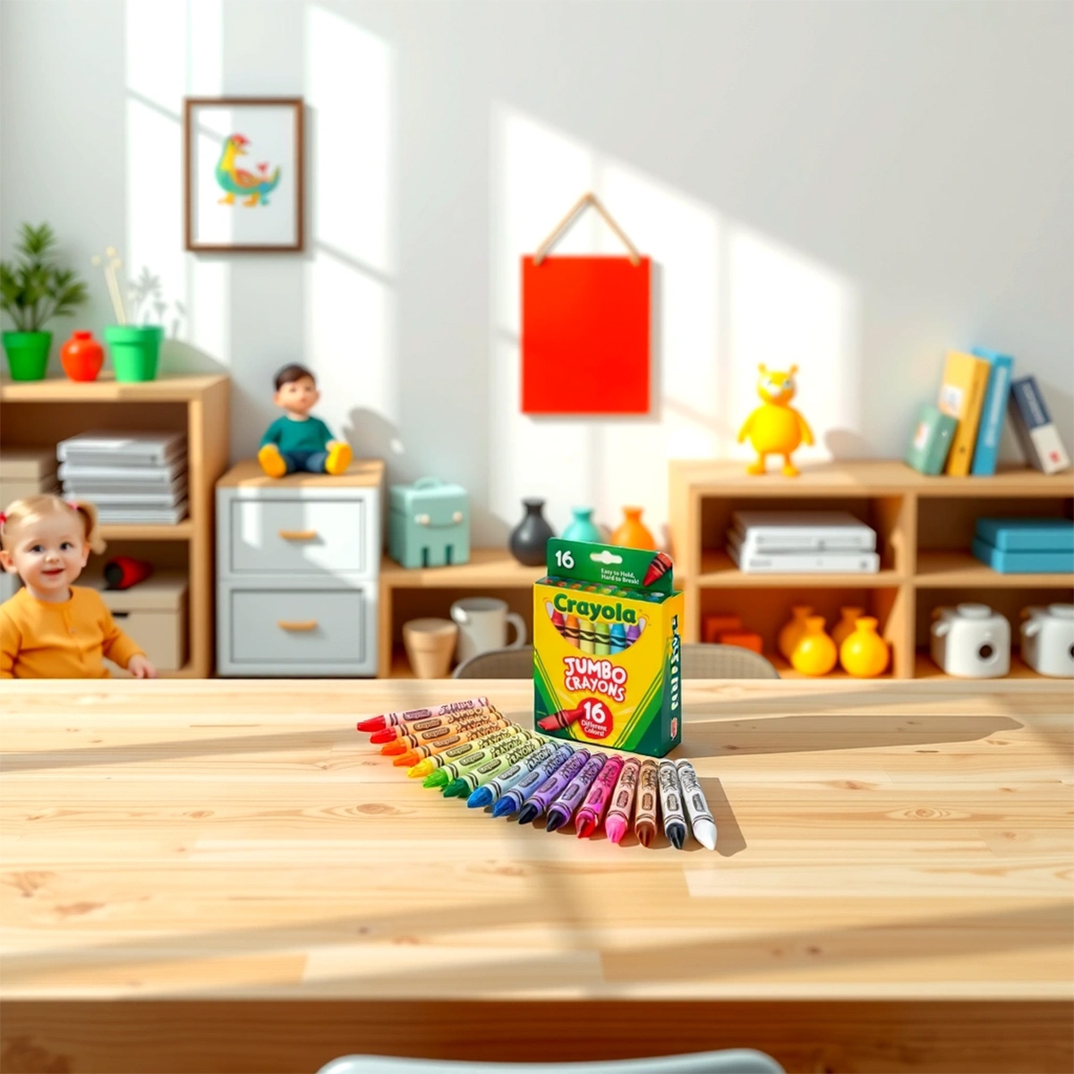 Crayola Non-Toxic Jumbo Crayons Unisex, 3-4 Years, Pack of 16