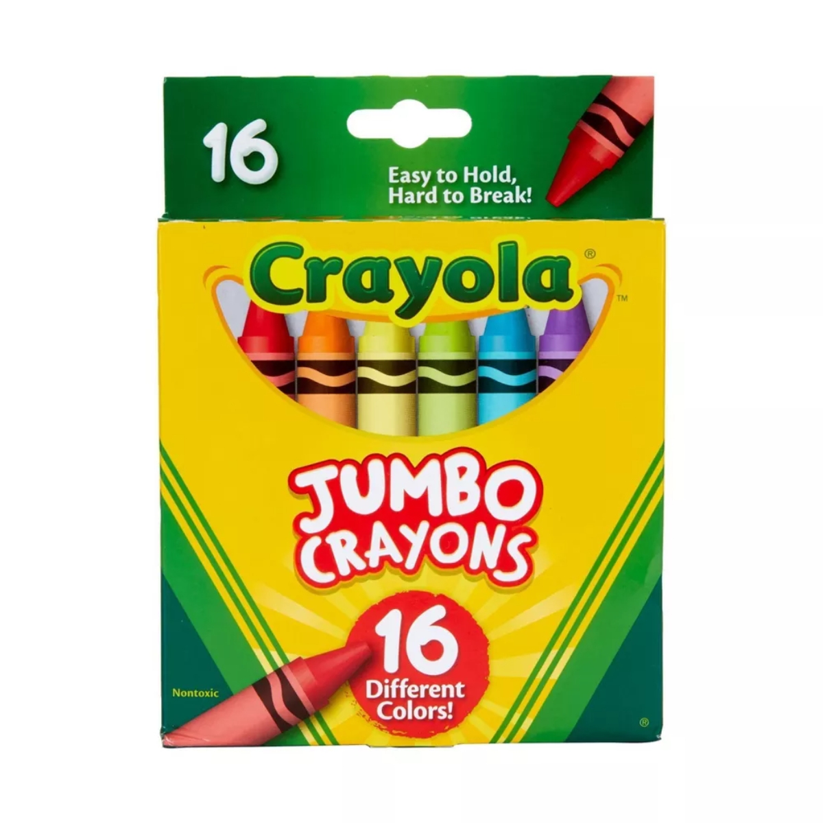 Crayola Non-Toxic Jumbo Crayons Unisex, 3-4 Years, Pack of 16